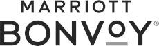 Marriott Bonvoy logo showing &ldquo;MARRIOTT&rdquo; above &ldquo;BONVOY.&rdquo; logo on footer section. Link to external website.